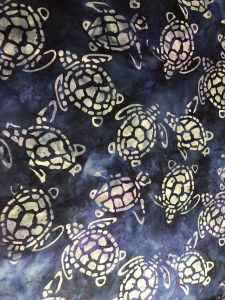 Cream Turtles on Navy & Purple Background