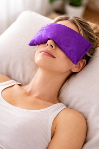Eye Pillow for Sleeping, Headache Relief, Sinus Pressure, Weighted Eye Mask for Relaxation, Yoga, Moist Heat Eye Compress, Meditation